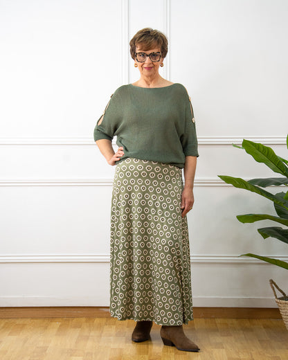 FALDA BRISA VERDE KAKI