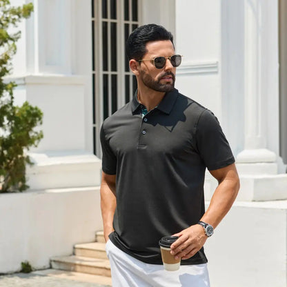 3-Pack Men's Polo Shirts – Comfortable Short Sleeve Casual Fit，Soft Breathable Cotton,  Classic Collared Polo Shirts for Work, Golf, Travel & Everyday Wear